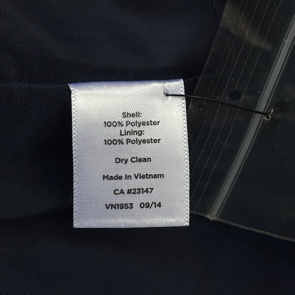 Talbots Navy Polka Dot Womens Coat Size 4 Career Preppy Classic Corpcore‎ Office - Picture 8 of 11